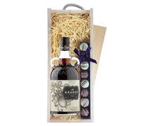Kraken Black Spiced Rum & Truffles, Wooden Box 70cl 40% abv