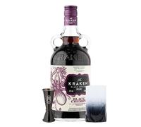 Kraken Cherry & Vanilla Spiced Rum Glass & Jigger Set 70cl | Rum Gifts for Him, Her, Birthdays, Christmas, Corporate, Mothers Day, Fathers Day