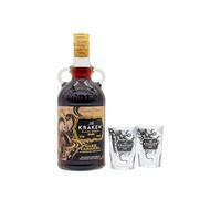 Kraken - Dark Caramel & Cornish Sea Salt Black Spiced - Rum 70cl 40% ABV (Includes Shot Glasses)