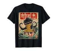 Kraken Eating Ramen Japanese Art Vintage Monster Noodles T-Shirt