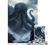 Kraken Fight Puzzles for Teenagers 1000 Piece Support Memory Strength And Retention Gentle Calm Leisure Activity (38X26cm)