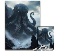 Kraken FightPuzzles 1000 Pieces for Adults paper Jigsaw Puzzles Home Decor Brain Teaser Game for TeenagersFamily Interaction 1000 PCS(38x26cm)