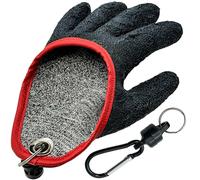 KRAKEN FISHING Predator Glove with Magnetic Fastening, Universal Size, Bite Protection and Safe Pike, Desert, Walleye, Black (Left)