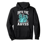 Kraken Into The Abyss Giant Squid Submarine Deep Sea Ocean Pullover Hoodie