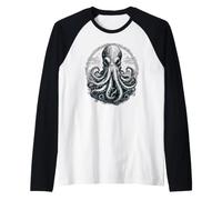 Kraken Legendary Sea Creature Mythical Octopus Raglan Baseball Tee