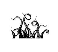 Kraken Octopus Tentacles Car Stickers Personality Body Windows Bumper Windshields Decorative Vinyl Decal Accessories(Black,50cm)