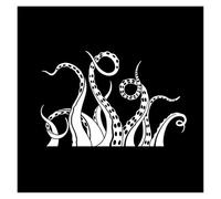 Kraken Octopus Tentacles Car Stickers Personality Body Windows Bumper Windshields Decorative Vinyl Decal Accessories(White,30cm)