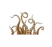 Kraken Octopus Tentacles Car Stickers Personality Body Windows Bumper Windshields Decorative Vinyl Decal Accessories(Brown,40cm)