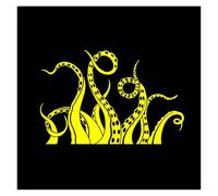 Kraken Octopus Tentacles Car Stickers Personality Body Windows Bumper Windshields Decorative Vinyl Decal Accessories(Yellow,40cm)