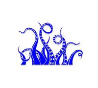Kraken Octopus Tentacles Car Stickers Personality Body Windows Bumper Windshields Decorative Vinyl Decal Accessories(Blue,40cm)