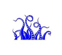 Kraken Octopus Tentacles Car Stickers Windshields Decorative Vinyl Decal Accessories(Blue,40cm)