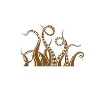 Kraken Octopus Tentacles Car Stickers Windshields Decorative Vinyl Decal Accessories(Brown,30cm)
