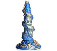 Kraken Spiral Tentacle Dildo - 21cm (Gold-Blue)