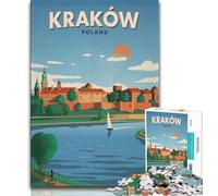 Krakow 1000 Piece Jigsaw Puzzles for Adults Gifts,Decompressing Intellectual Educational Toy Birthday Present,Gifts,Wall Art 50x75cm