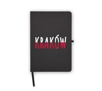 Krakow Poland Flag Travel Souvenir Notebook, Blank Pages, Faux Leather Cover, Planner, Journal, Workbook