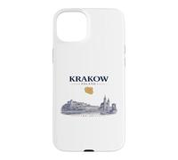 Krakow Poland Vintage Skyline Retro Graphic Case for iPhone 15 Plus