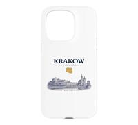 Krakow Poland Vintage Skyline Retro Graphic Case for iPhone 15 Pro