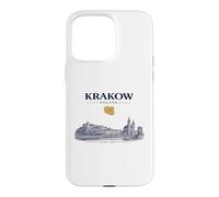 Krakow Poland Vintage Skyline Retro Graphic Case for iPhone 15 Pro Max