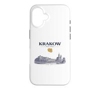 Krakow Poland Vintage Skyline Retro Graphic Case for iPhone 16