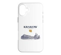 Krakow Poland Vintage Skyline Retro Graphic Case for iPhone 16 Plus
