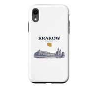 Krakow Poland Vintage Skyline Retro Graphic Case for iPhone XR