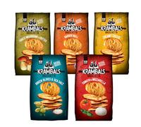 KRAMBALS Bruschetta Chips Multipack Crisps (Pack of 5 x 70g) - Baked Crisps Bruschetta Bread Snacks Palm Oil Free Cheese Snack Box