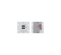 Kramer Electronics W-2UC(B) Wall Plate and Switch Cover Black - Wall Plates and Switch Covers (Black, Universal, 2 x USB, 50.5 mm, 47 mm, 3.3 cm)