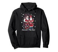 Krampus and St Nicholas Naughty or Nice Kids Christmas Pullover Hoodie