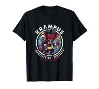 Krampus Babysitting Service - Creepy Cute Christmas - Goth T-Shirt