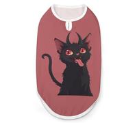 Krampus Black Cat Dog Shirt Pet Clothes Summer T-Shirts Sleeveless Tank Top for Small Puppy Cat