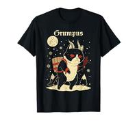 Krampus Cat Christmas Evil Monster Grumpy Kitten Creepy Xmas T-Shirt