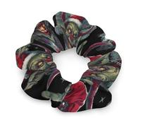 Krampus Christmas Devil Women's Hair Ties Elastic Scrunchies Silk Like Scrunchy Accessories for Sleep