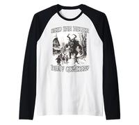Krampus Demon Santa Claus Kramperl T Krampus Run Raglan Baseball Tee