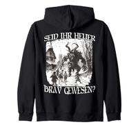 Krampus Demon Santa Claus Kramperl T Krampus Run Zip Hoodie