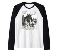 Krampus Demonic Santa Claus Kramperl T Krampus Run Raglan Baseball Tee