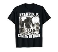 Krampus Demonic Santa Claus Kramperl T Krampus Run T-Shirt, Men, Black, 3X-Large