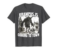 Krampus Demonic Santa Claus Kramperl T Krampus Run T-Shirt, Men, Dark Heather Grey, XX-Large