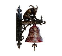 Krampus Doorbell Your Holiday Krampus Decoration,Gothic Christmas Decorations,Wall Mounted | Gothic Scary Animal,Cast Iron/Resin Hanging Outdoor Vintage Ornament for Front Doors