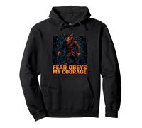 Krampus Motivation: "Fear Obeys My Courage" Holiday Pullover Hoodie