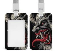 Krampus of The Yule Lord Card Holder Cute ID Badge Holders Card Protector for Office Work Women Men