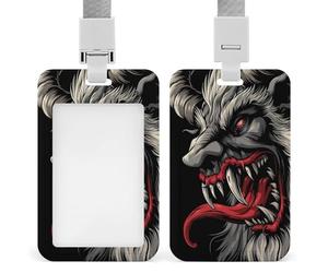 Krampus of The Yule Lord Card Holder Cute ID Badge Holders Card Protector for Office Work Women Men