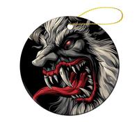 Krampus Of The Yule Lord Christmas Ornaments Ceramic Christmas Crafts Souvenirs Pendant Xmas Tree Decorations 4 Pcs