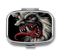 Krampus of The Yule Lord Pill Box 2 Compartment Pill Case Decorative Organizer Storage Boxes Holder Cute