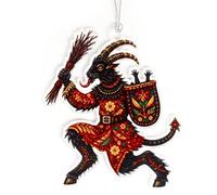 Krampus Ornament, Krampus Christmas Tree Decoration, Halloween Ornaments for Tree, Halloween Hanging Decor, Horror Gifts, Gothic Folk Art Holiday Collectible Keepsake