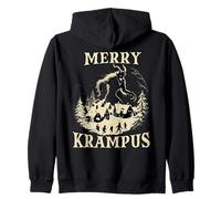 Krampus Run | Bad Santa Claus | Perchten Bartl Krampus Zip Hoodie