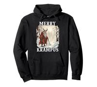 Krampus T Creepy Santa Claus Kramperl Krampus Mask Pullover Hoodie