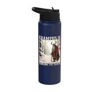 Krampus T Creepy Santa Claus Kramperl Krampus Mask Stainless Steel Insulated Water Bottle