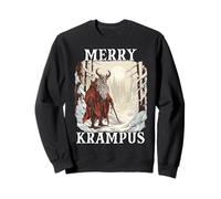 Krampus T Creepy Santa Claus Kramperl Krampus Mask Sweatshirt