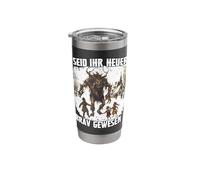 Krampus T Perchten Mask Kramperl Costume Christmas Devil Stainless Steel Insulated Tumbler