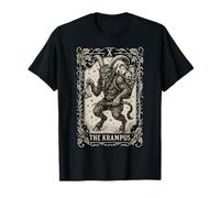 Krampus Tarot Card Tee Christmas Horror Xmas Evil Pajama T-Shirt